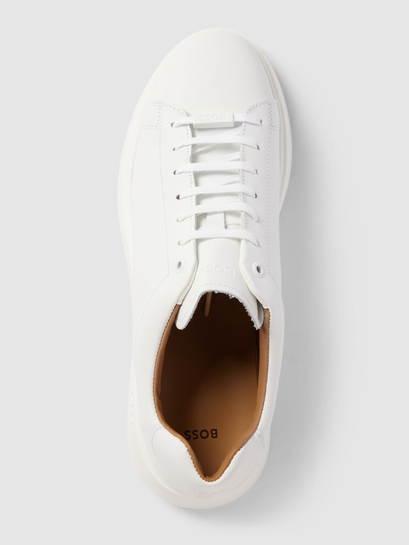 Sneaker mit Label-Details Modell 'Bulton' in weiß