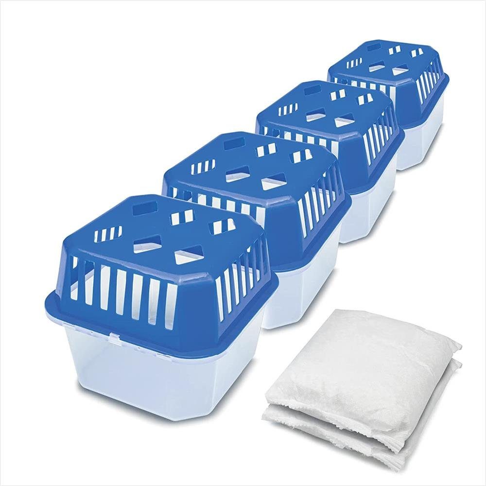 KORONA Luftentfeuchter Entfeuchter Boxen 82151, Luftentfeuchter Box 4er-Set, Entfeuchtet Räume, Blau, Weiß