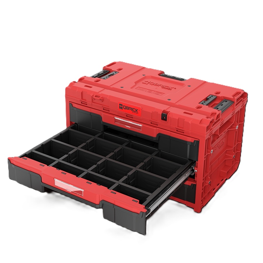 QBrick SKRQONED3CZEPG001 System ONE ONE DRAWER 3 TOOLBOX 2.0 RED ULTRA HD Gereedschapskoffer