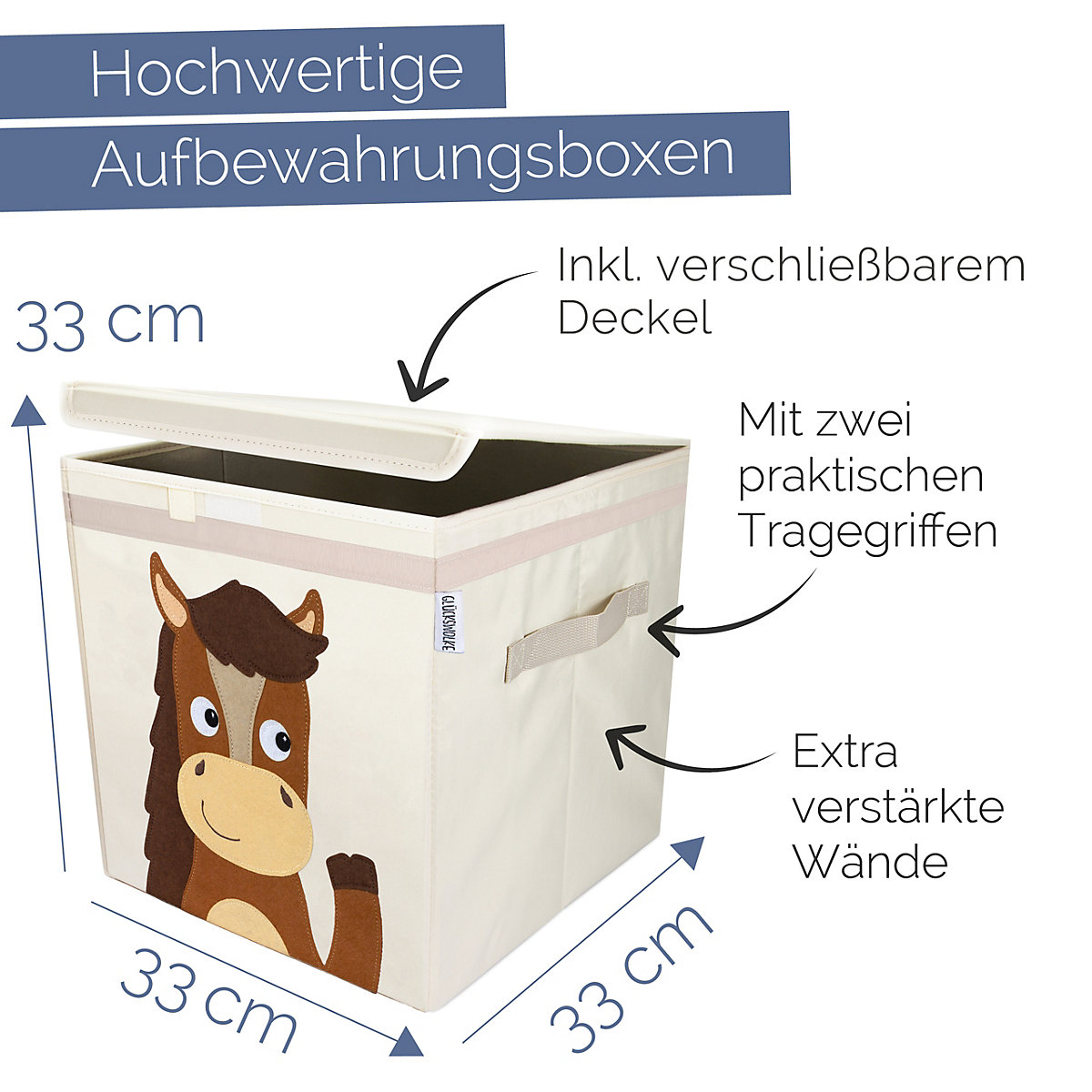 Aufbewahrungsboxen - 15 Motive I Spielzeugkiste mit Deckel I Boxen zur Aufbewahrung im Kallax Regal I Kinderzimmer Deko