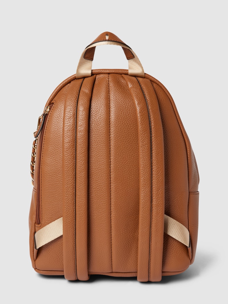 Rucksack mit Label-Applikation Modell 'SLATER' in mittelbraun