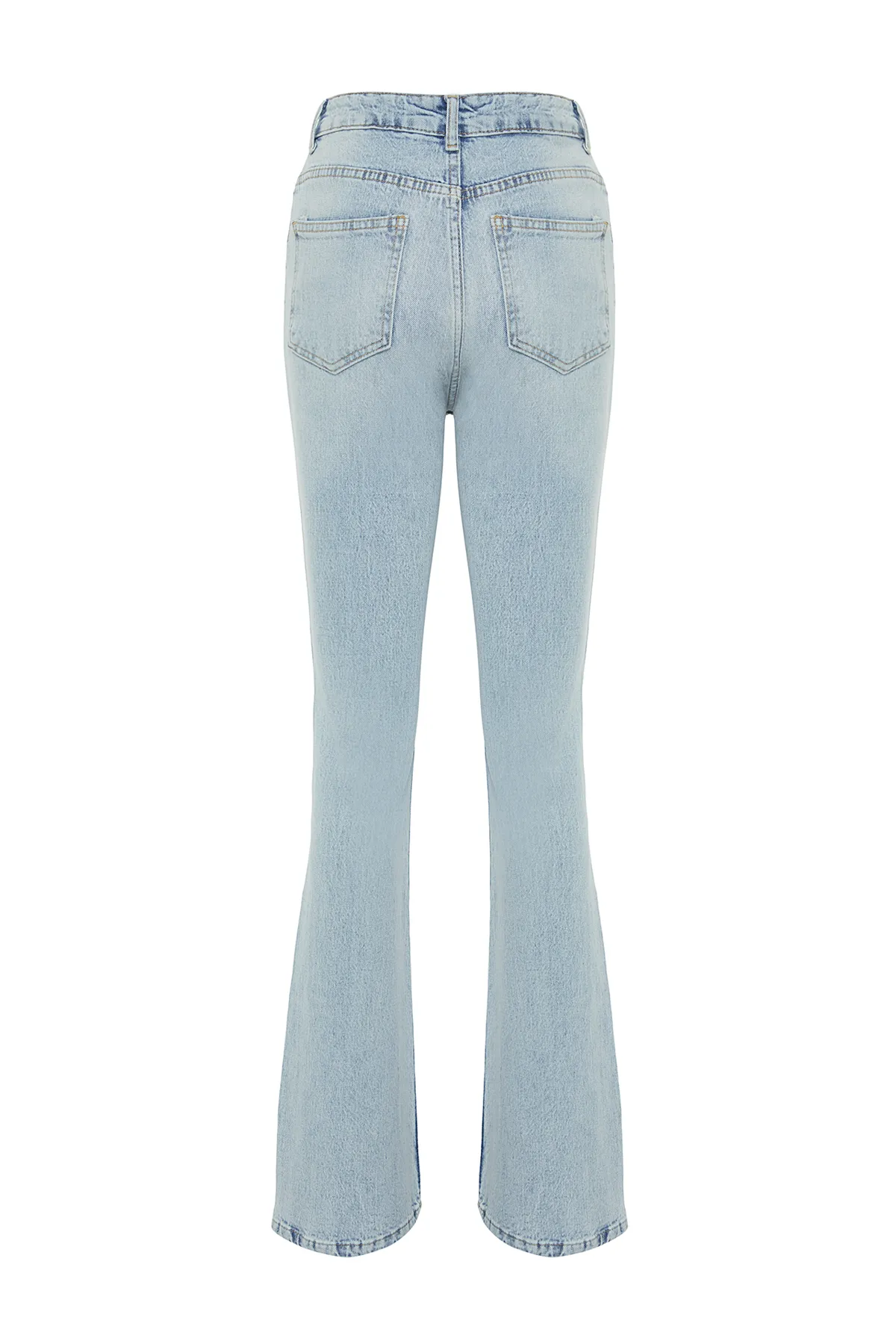 Trendyol Collection  Hellblaue Flare-Jeans mit hoher Taille TWOSS24JE00036