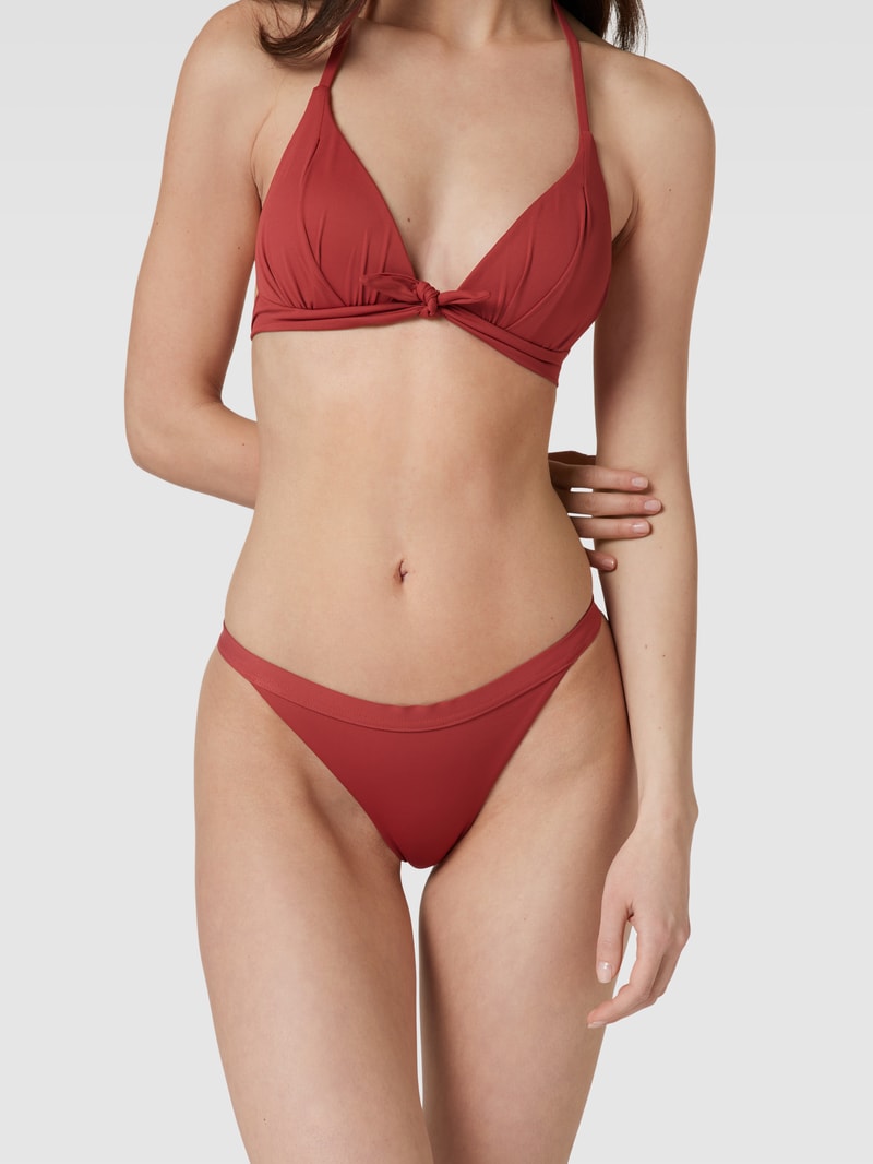 Bikini-Slip mit geripptem Bund Modell 'TANIA' in dunkelrot