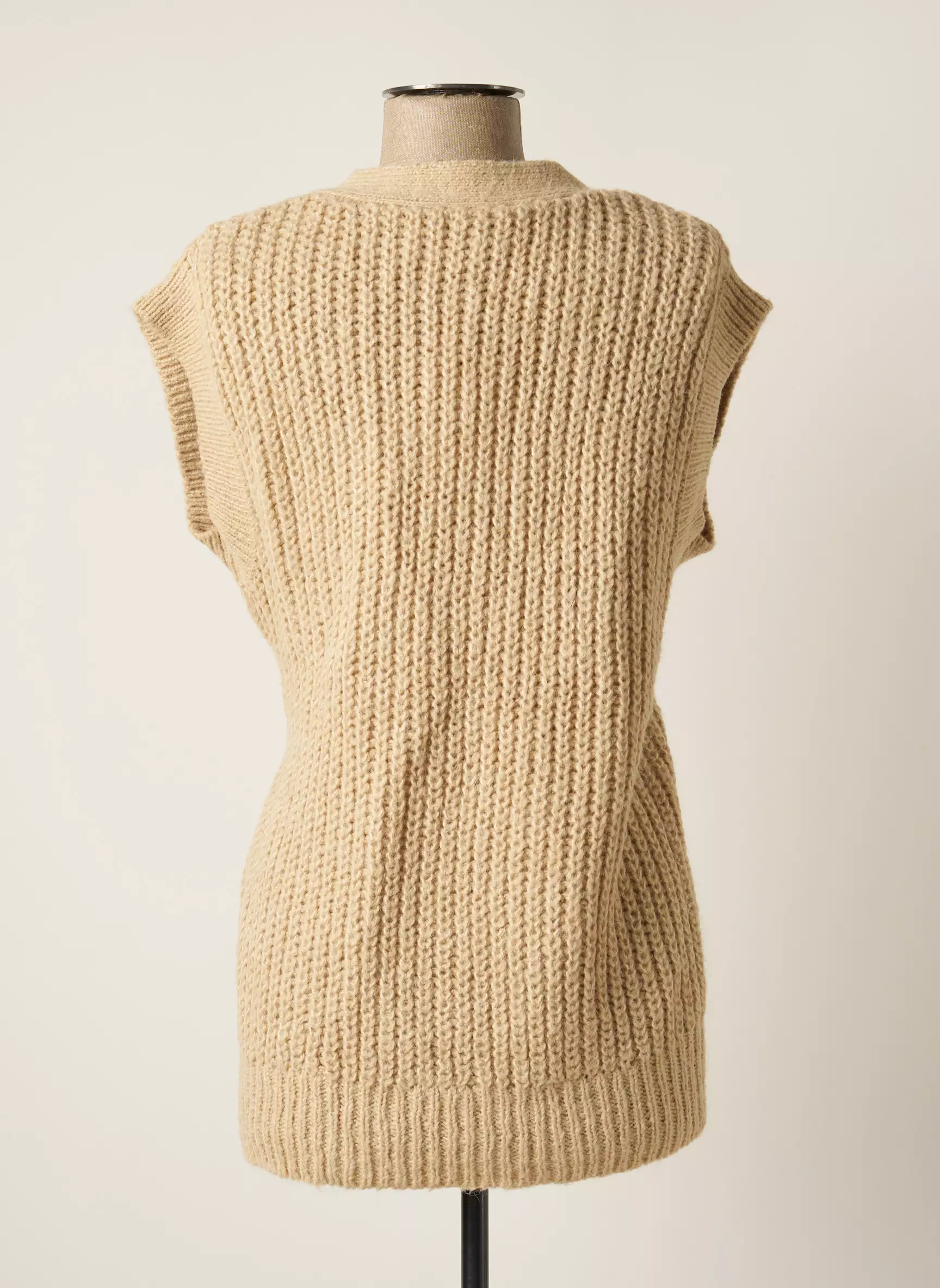 B Young Gilet Femme couleur beige