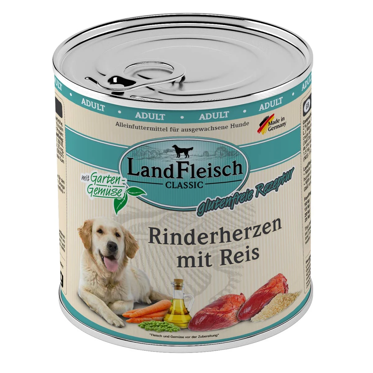 LandFleisch Dog Classic Rinderherzen mit Reis kaufen bei ZooRoyal