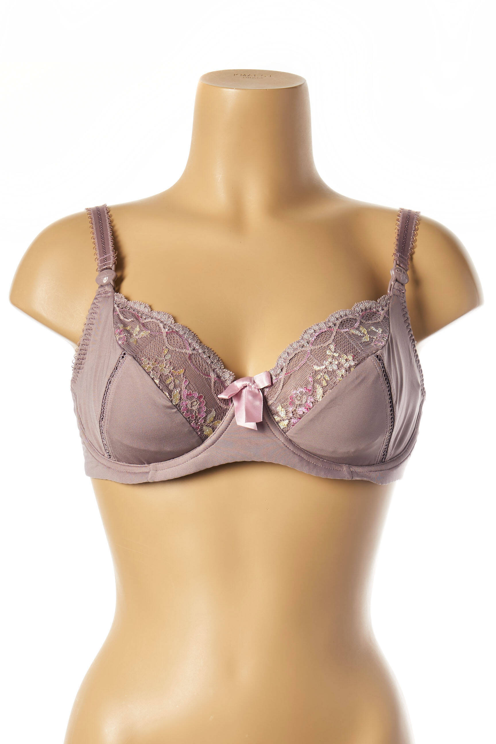 Cache Coeur Lingerie Maternite Femme couleur gris
