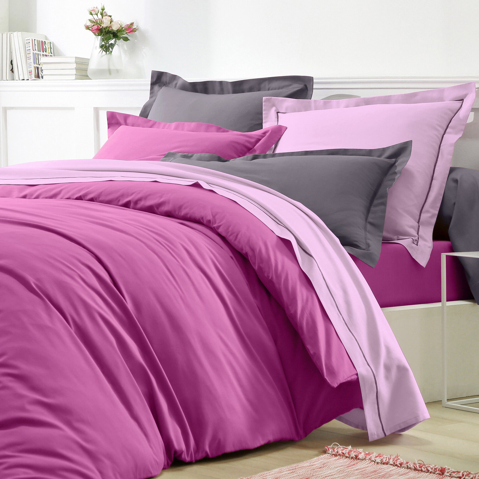Linge de lit uni coton