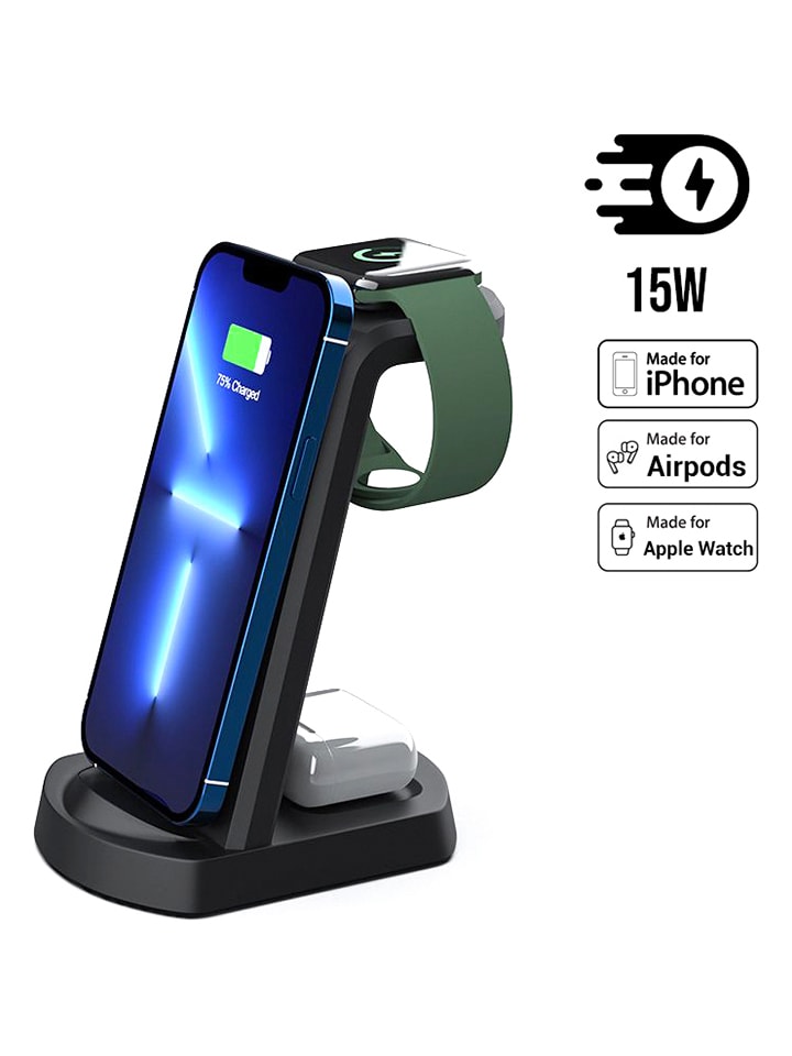 SWEET ACCESS 3in-1-Ladestation in Schwarz günstig kaufen onesize