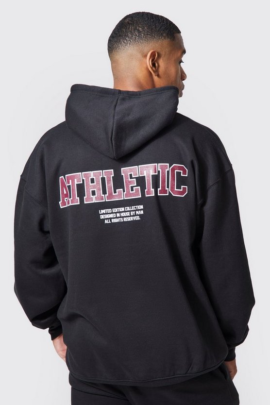 Man Active Oversize Athletic Hoodie