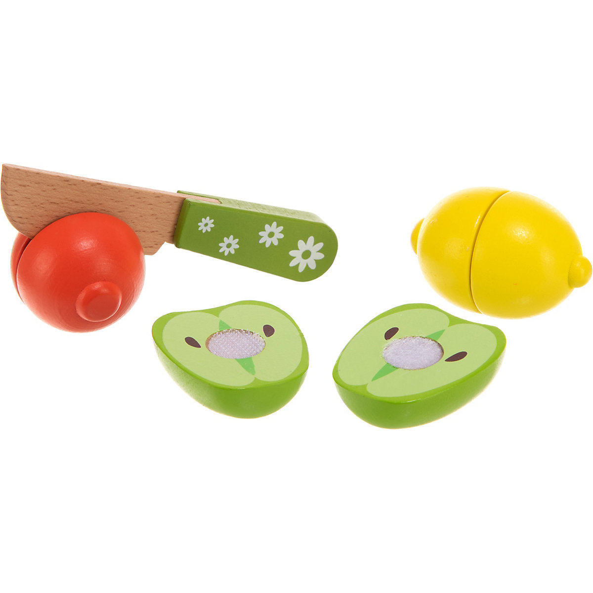 Obst zum Schneiden in Holzkiste