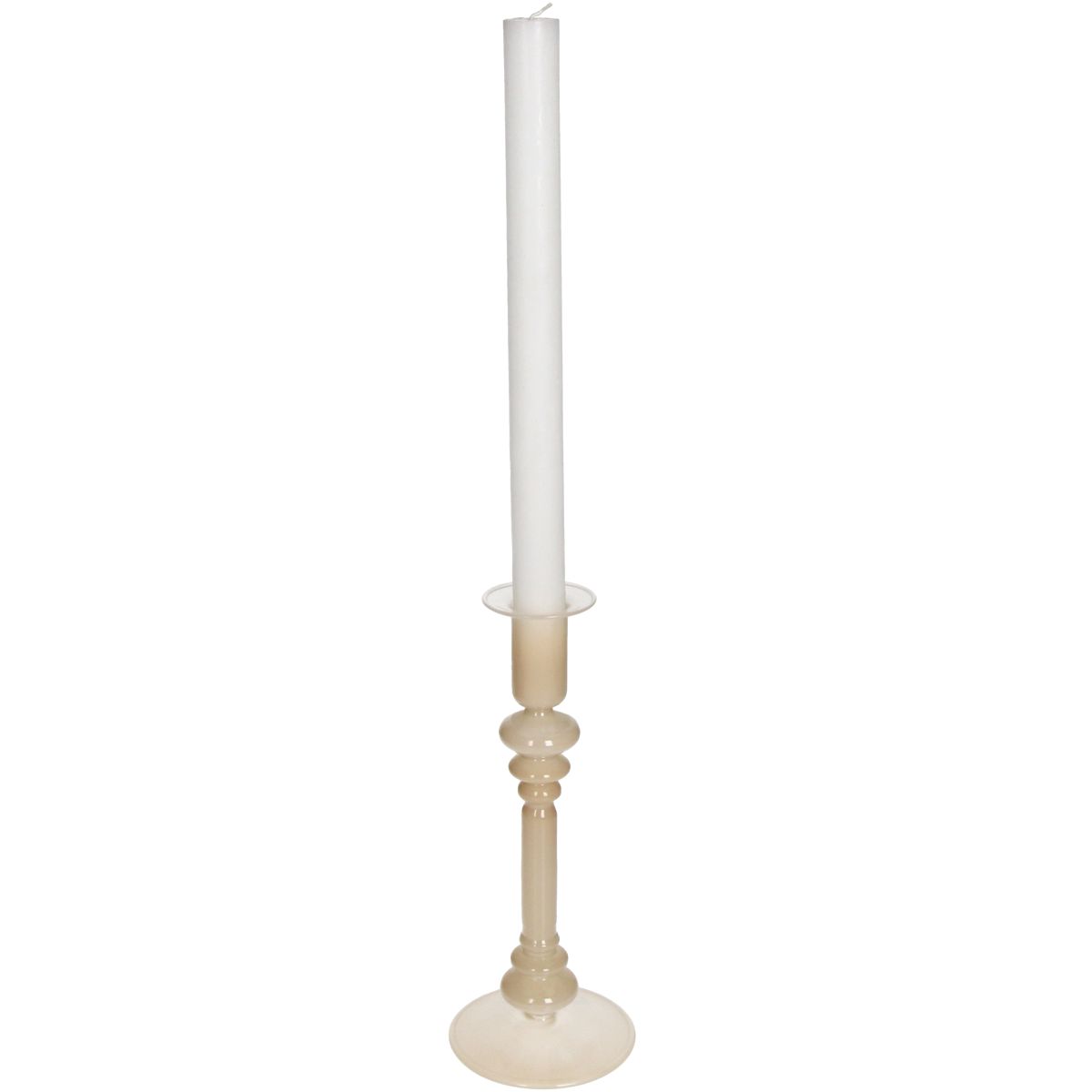 Trendhopper Kerzenständer Glossy Beige 22,5 cm