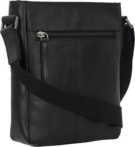 Greenburry Pure Black Umhängetasche Leder 17 cm