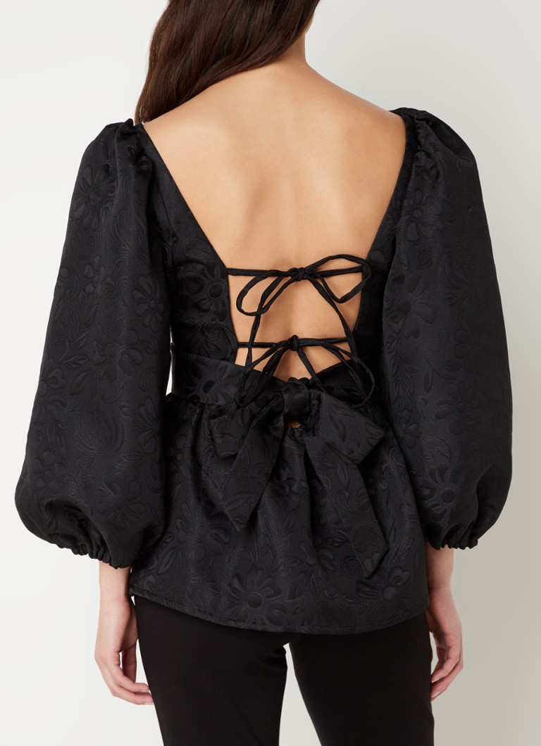 Laagam Cecile blouse with floral print and backless design