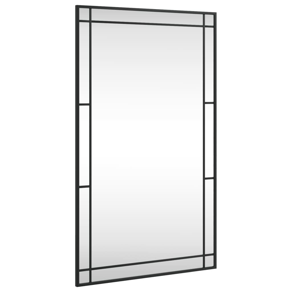 vidaXL Spiegel Wandspiegel Schwarz 60x100 cm Rechteckig Eisen (1-St)