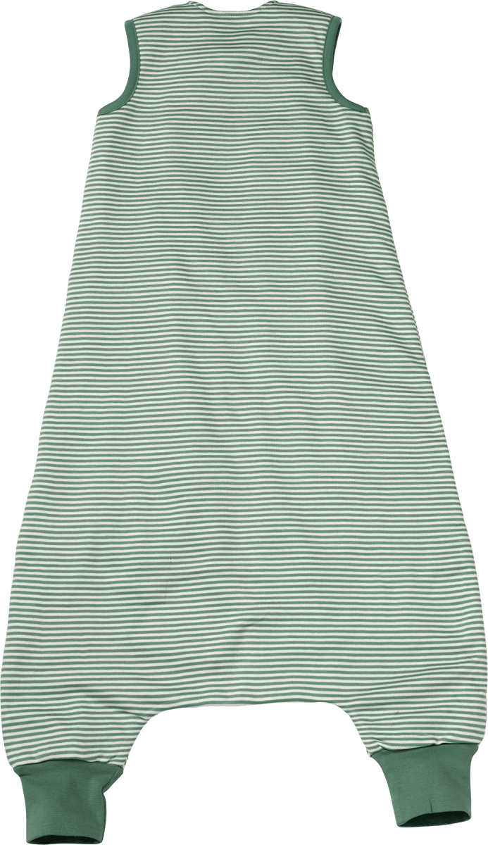 Schlafsack mit Beinen 1,5 TOG, mit Ringeln, grün, 100 cm, 1 St