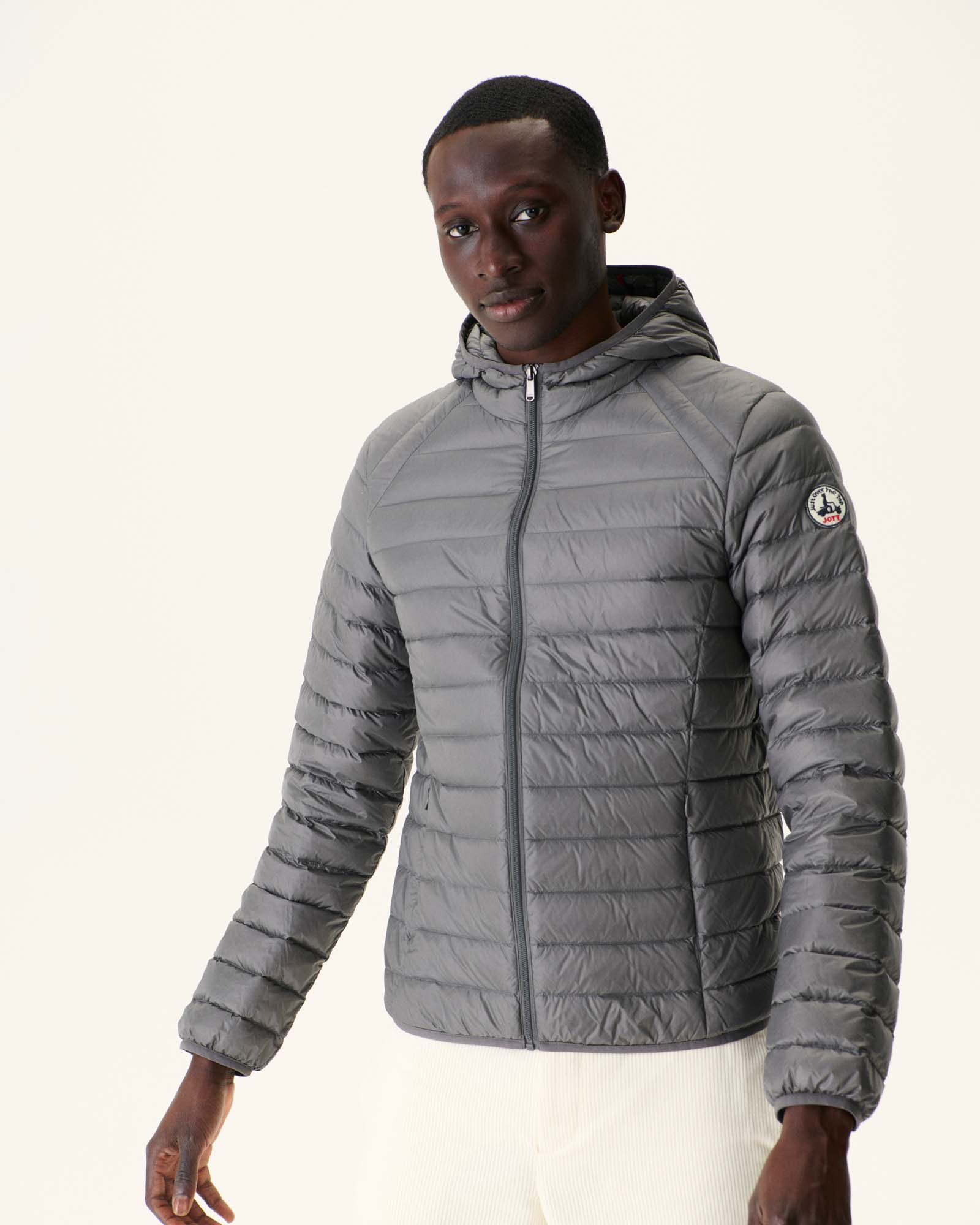 Doudoune légère à capuche Anthracite Nico