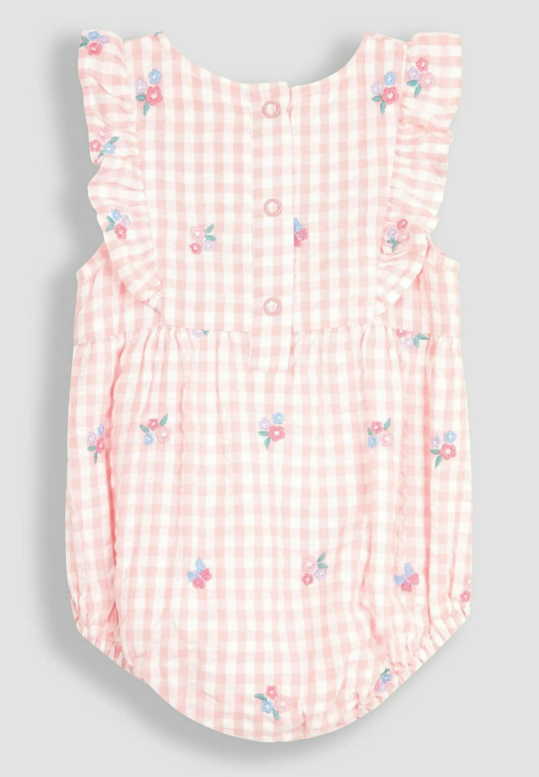 JoJo Maman Bébé FLORAL EMBROIDERED BUBBLE ROMPER-REGULAR FIT - Mono