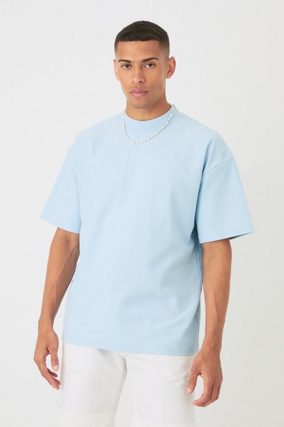 Gestreiftes Oversize Jacquard T-Shirt