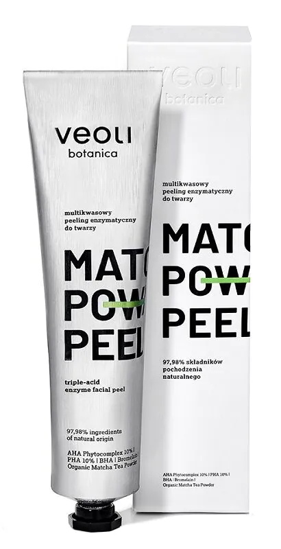 Veoli Botanica Matcha Power Peel daugiarūgštis fermentinis pilingas