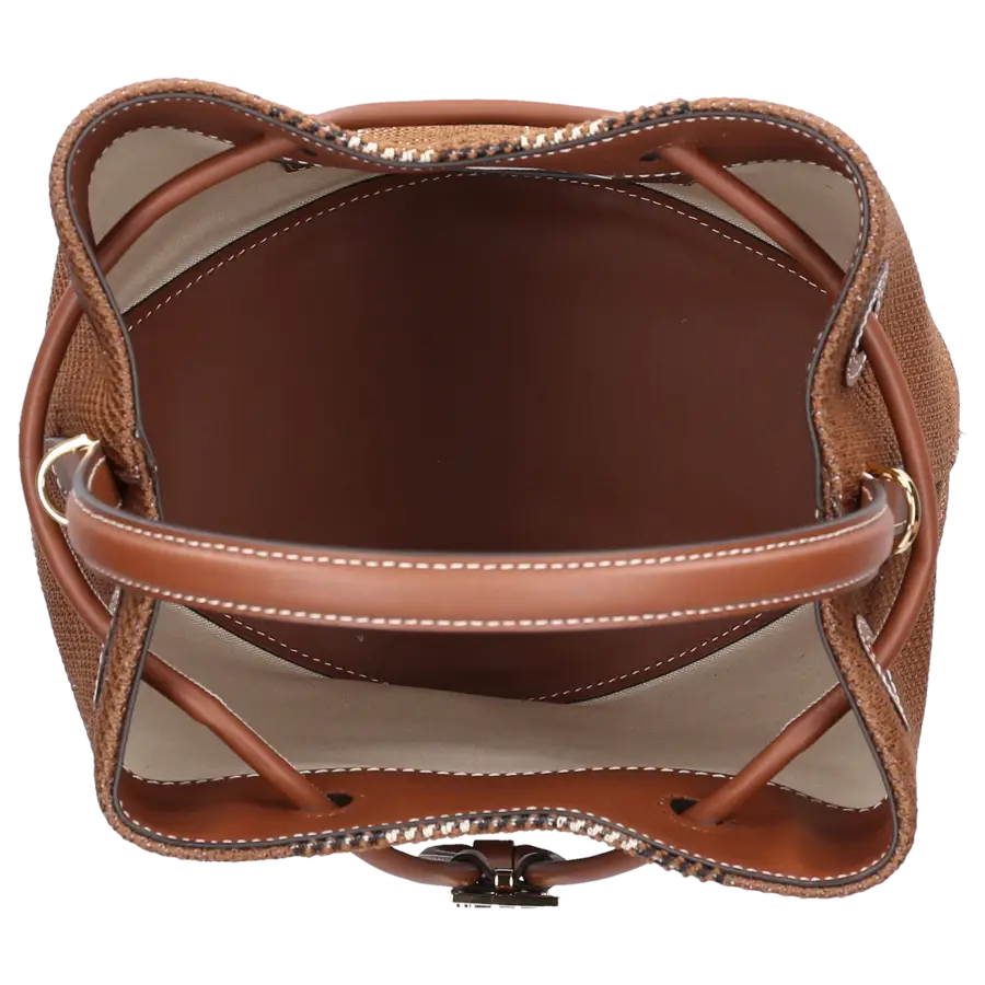 Burberry - Handtasche DRAWSTRING BUCKET Canvas - braun