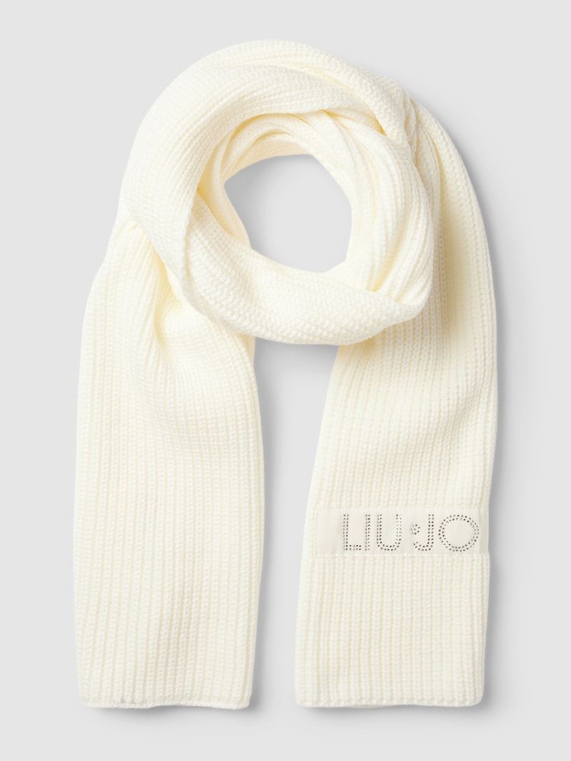 Schal mit Label-Detail Modell 'chairpa' in offwhite