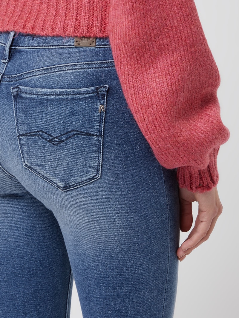 Skinny Fit Jeans mit Stretch-Anteil Modell 'Luzien' in blau
