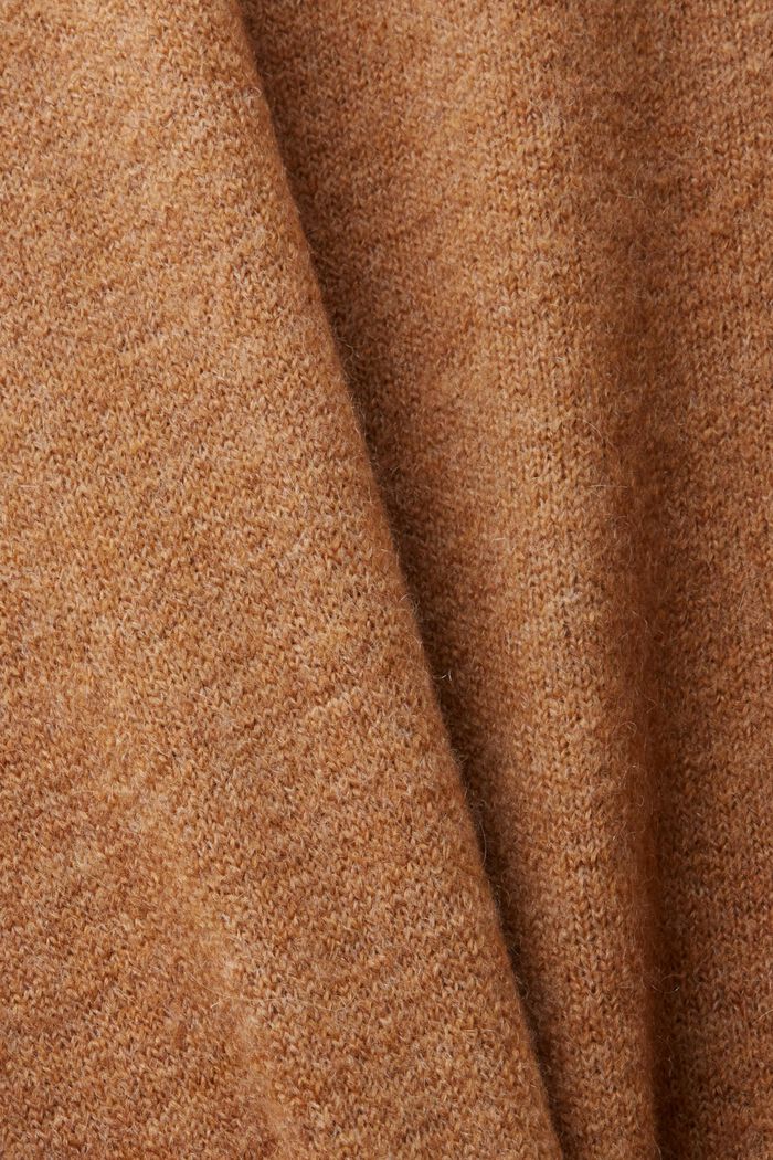 Midi-Strickkleid mit Wasserfall-Ausschnitt