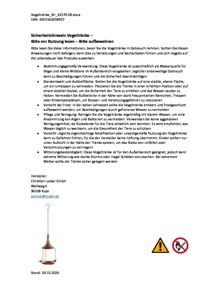 kobolo Gartendekoration RUSTBATH62 in Braun günstig kaufen onesize