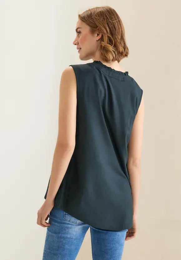 Street One Ärmellose Bluse mit Rüschen