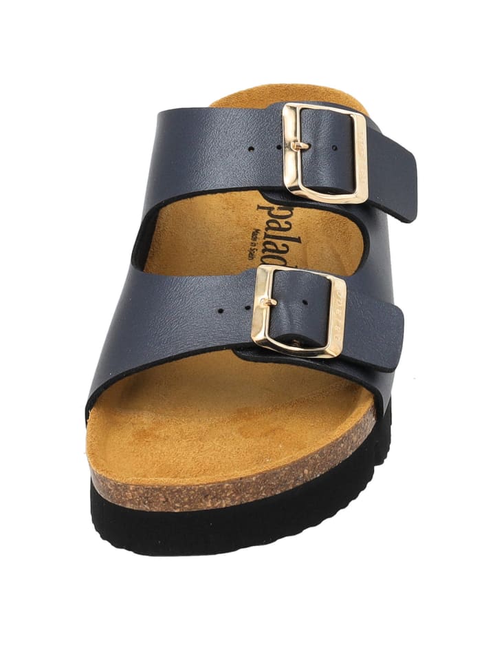 palado Plateau-Pantoletten in anthrazit/gold günstig kaufen