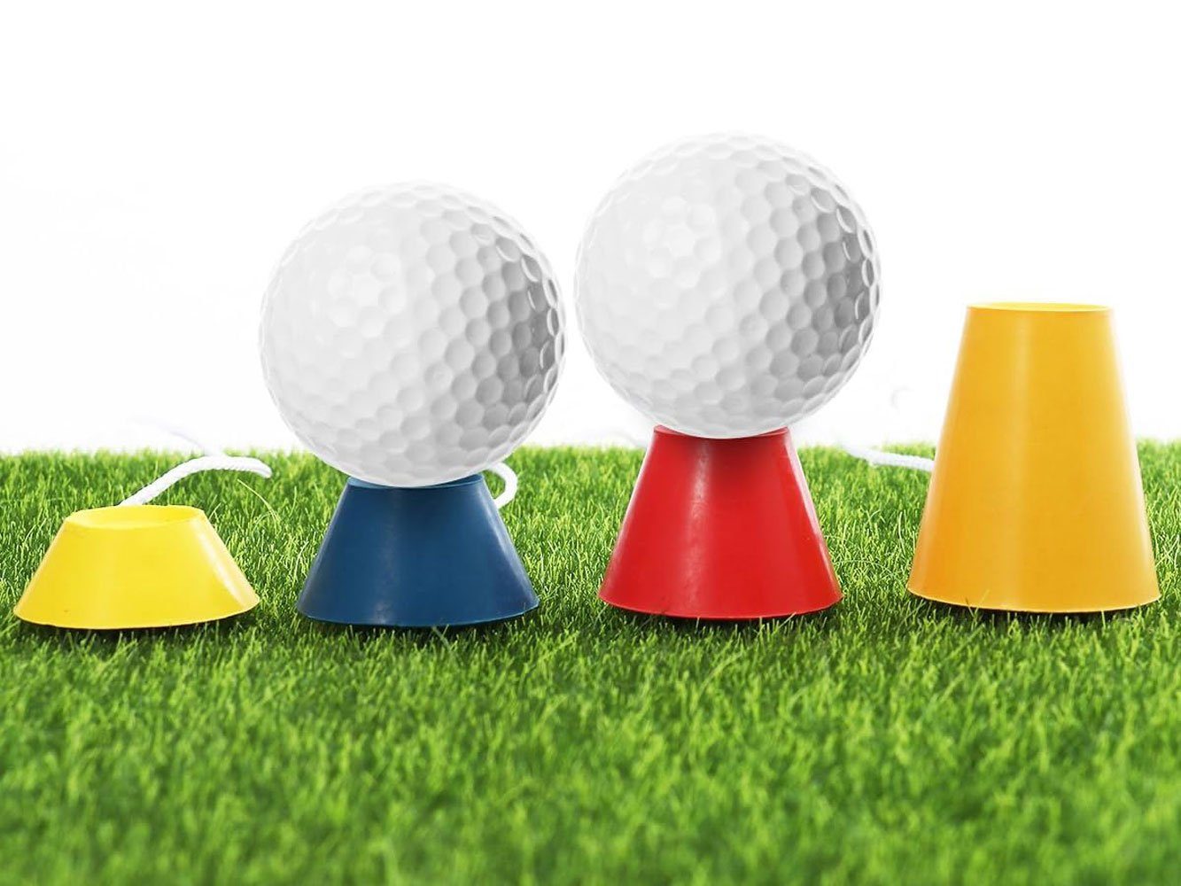 Sarfly Golftee 4pcs Jumbo Gummi Winter Golf Tees mit verschiedenen Höhen, Fliegen nicht während des Abschlags