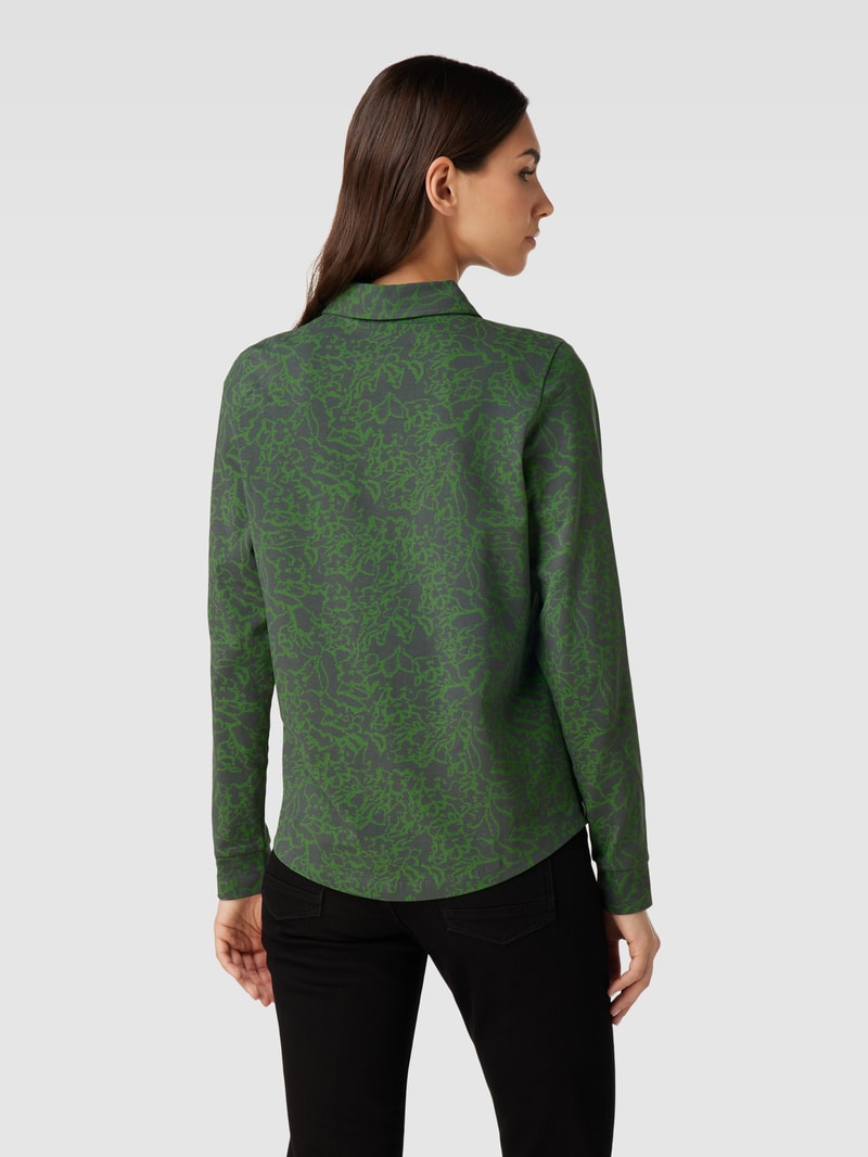 Hemdbluse mit Umlegekragen in grasgrün