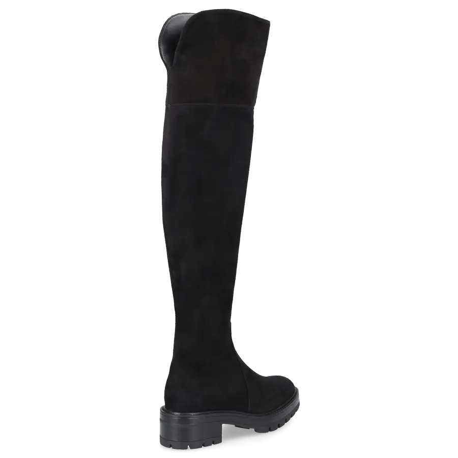 Aquazzura - Overknees WHITNEY Veloursleder - schwarz