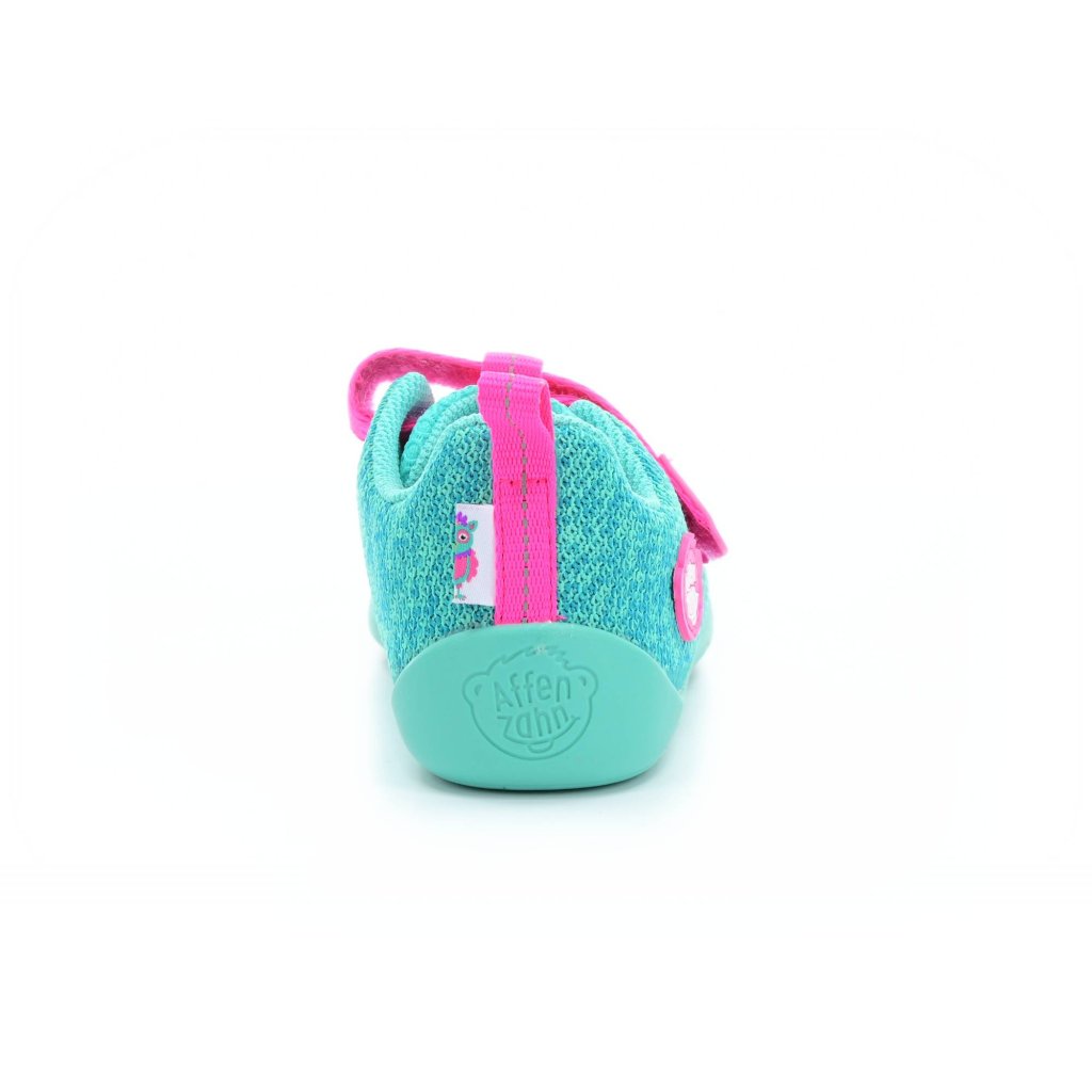 Affenzahn Barfußschuh Knit Happy Eule Klett