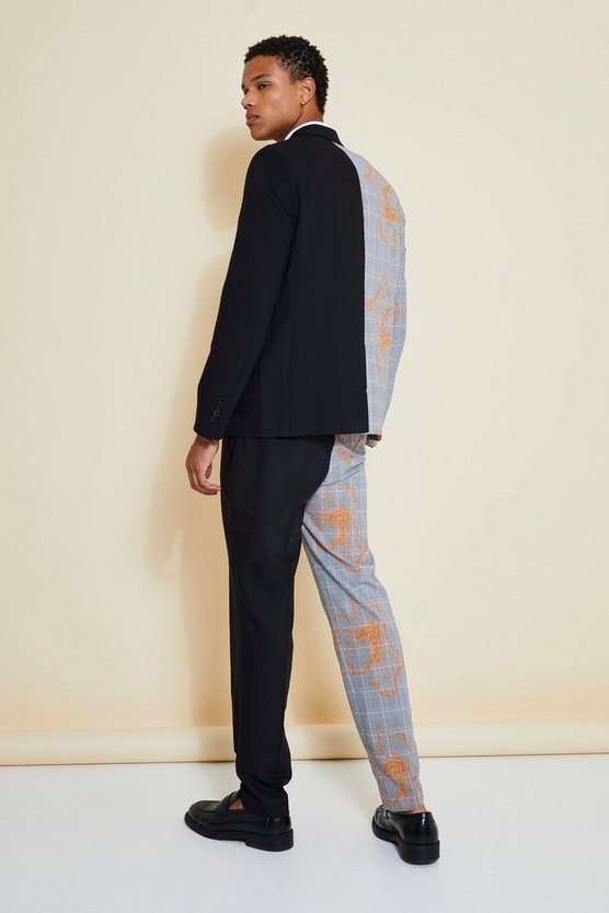 Lockere gespleißte Anzugjacke mit floralem Print
