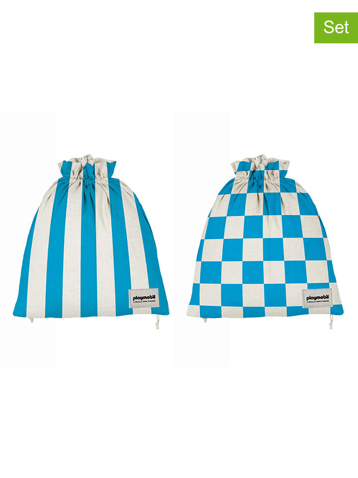 Playmobil 2er-Set: Reisebeutel in Weiß/ Blau - (B)30 x (H)40 cm günstig kaufen onesize