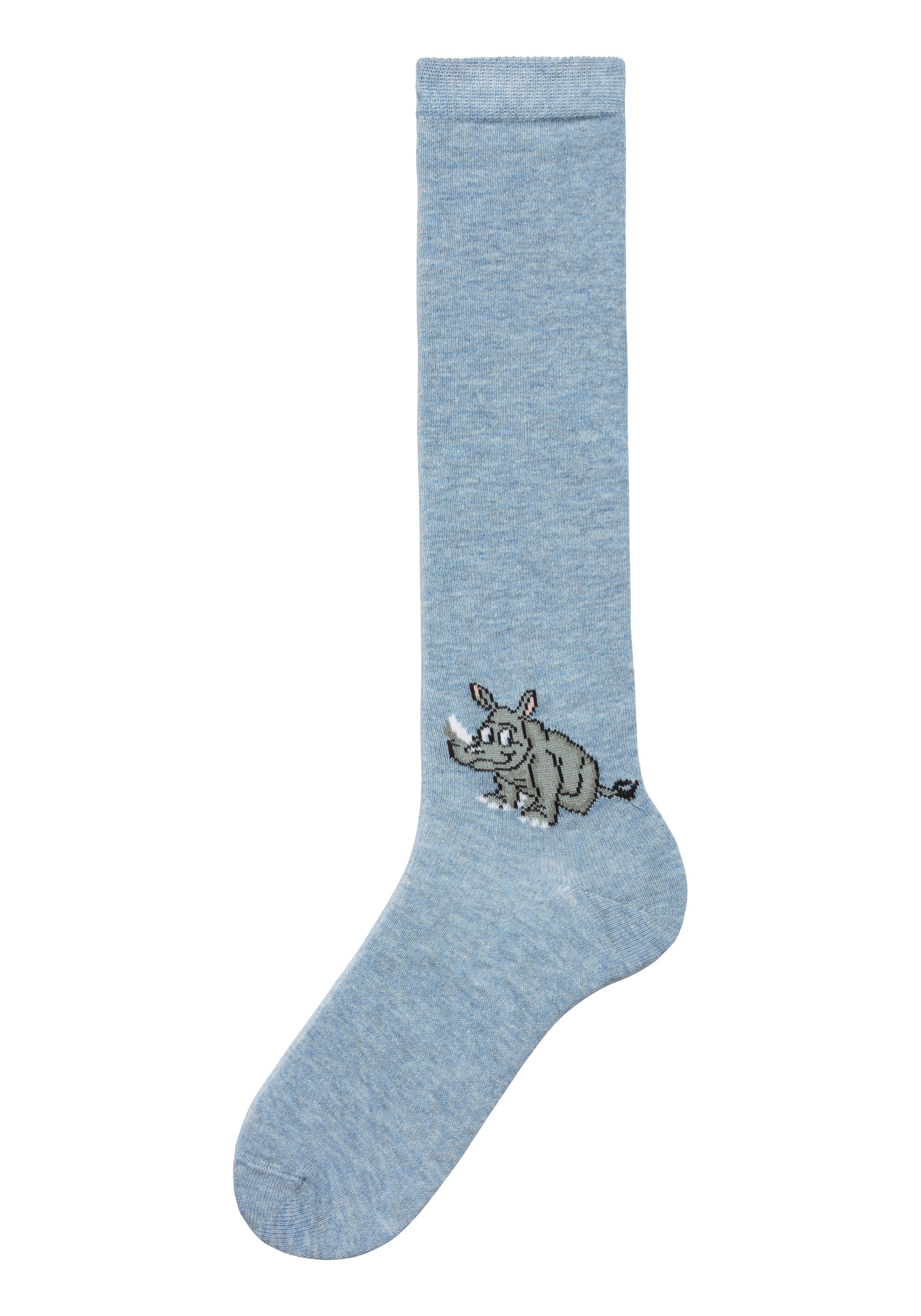 H.I.S Kniestrümpfe (5-Paar) mit eingestricktem Moriv