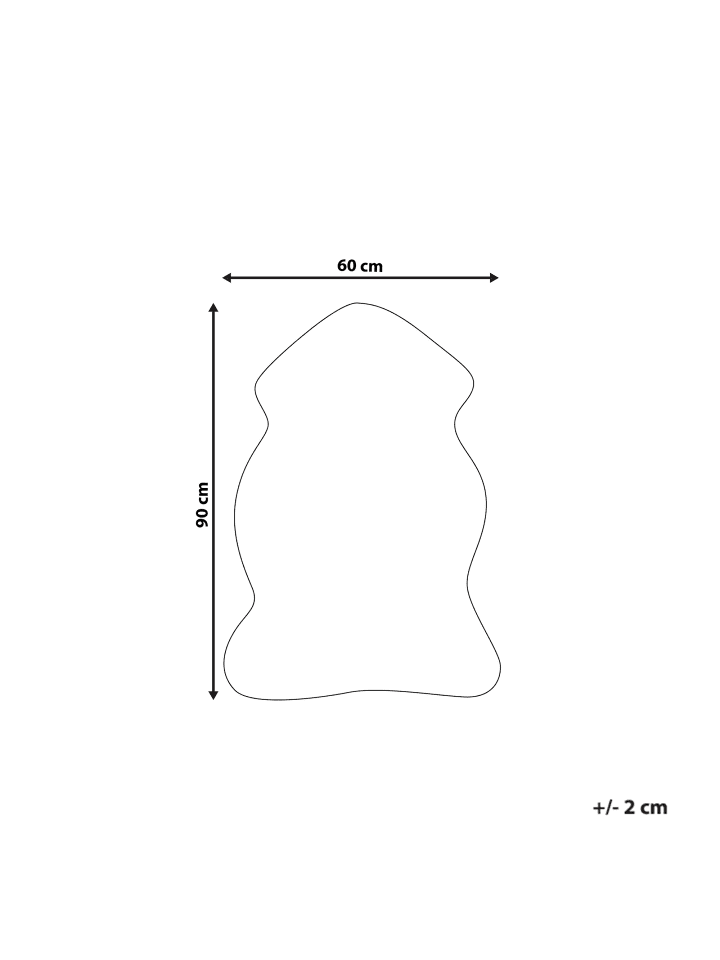 Beliani Schaffell MUNGO in Braun - (W) 63 x (H) 3 x (L) 95 cm günstig kaufen onesize