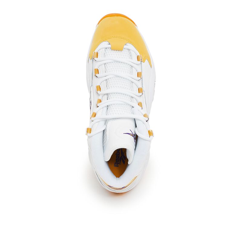 Reebok Question Mid white/yellow thread/ultra violet