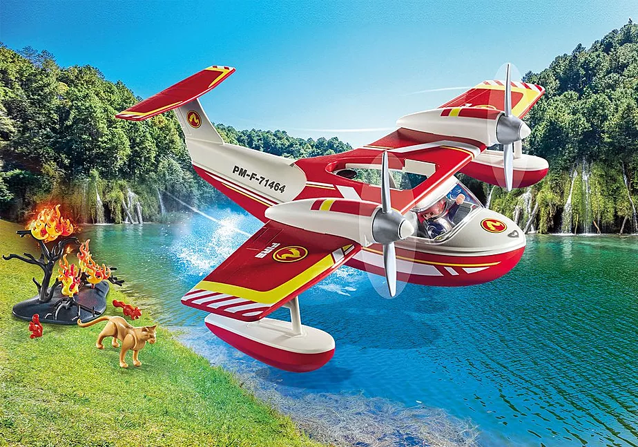 Feuerwehrflugzeug mit L&ouml;schfunktion