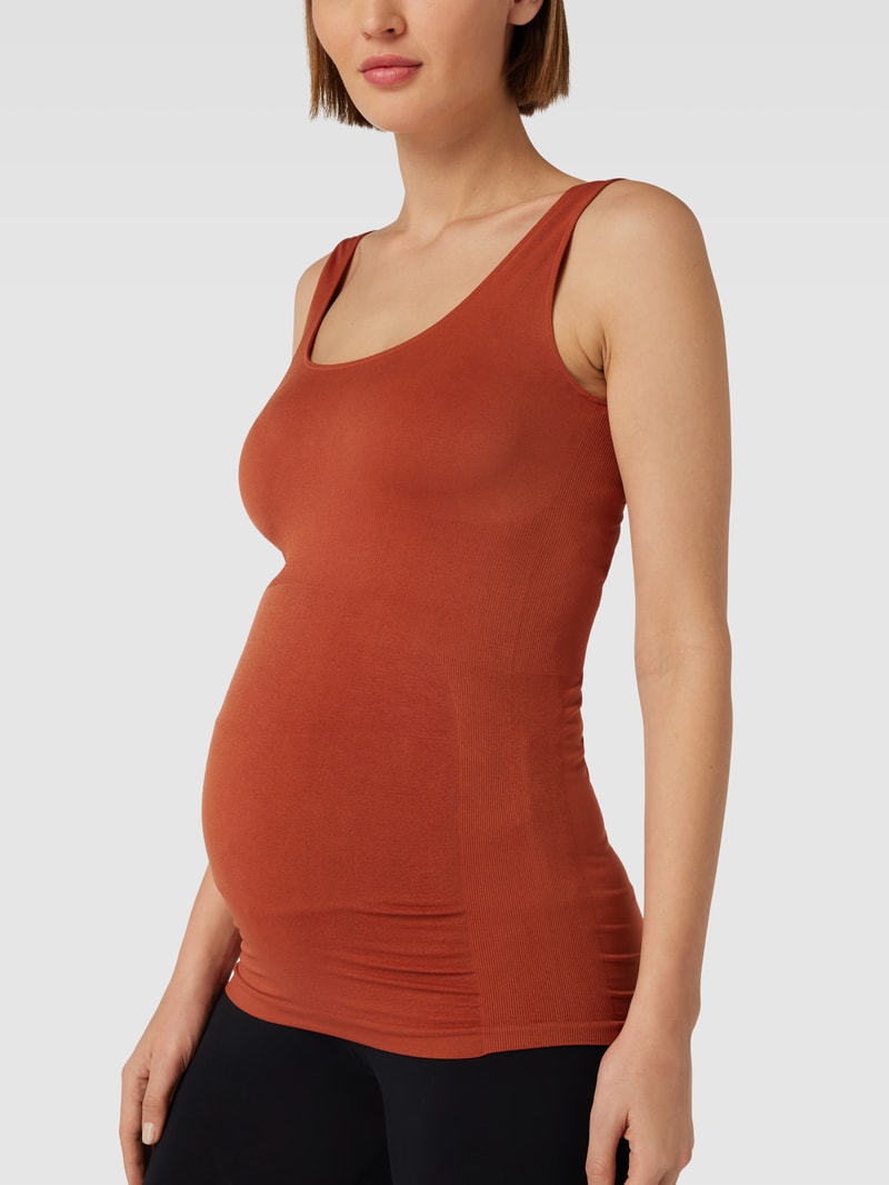 Umstands-Tanktop mit Rundhalsausschnitt Modell 'HEAL' in rostrot