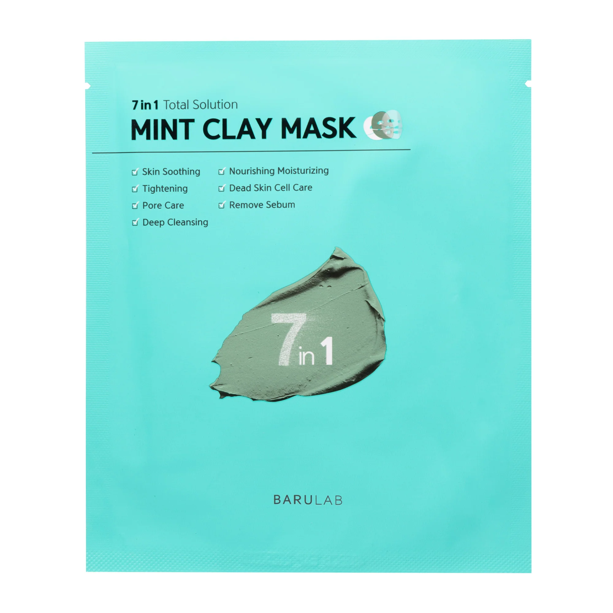 7inOne Solution - Mască de argilă cu mentă - Mască facială purificatoare