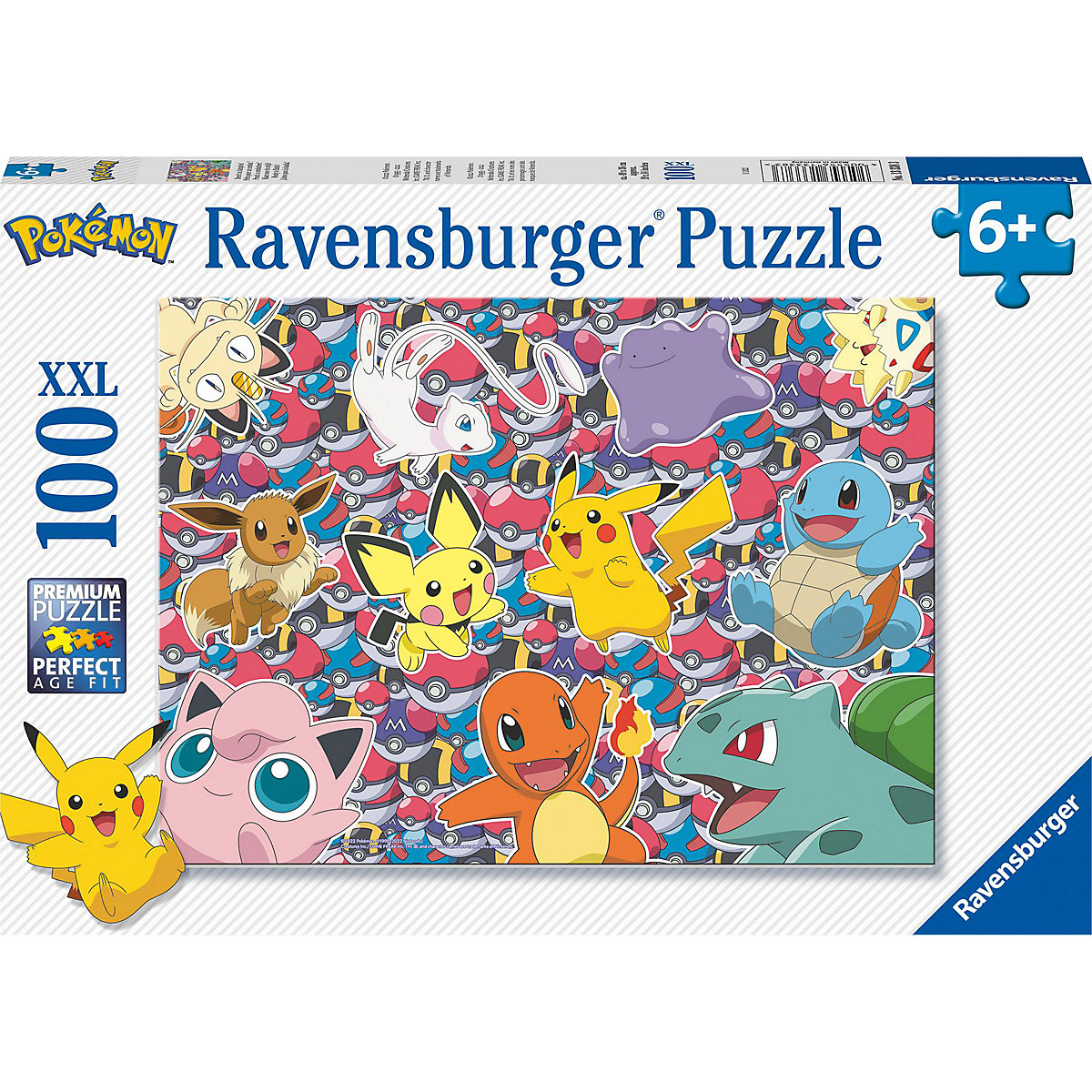 Ravensburger Kinderpuzzle 13338 - Bereit zu kämpfen! - 100 Teile XXL Pokémon Puzzle für Kinder ab 6 Jahren