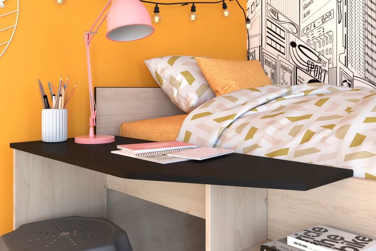 Parisot Halbhohes Hochbett, Milky 2 - Industrial Style