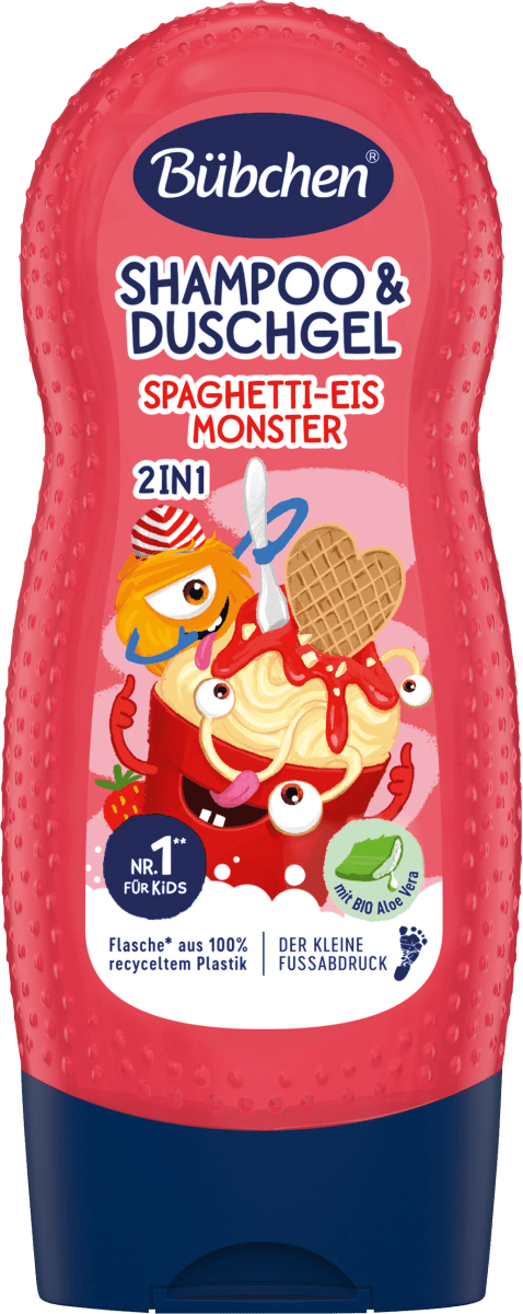 Kinder Shampoo & Duschgel 2in1 Spaghetti-Eis Monster, 230 ml