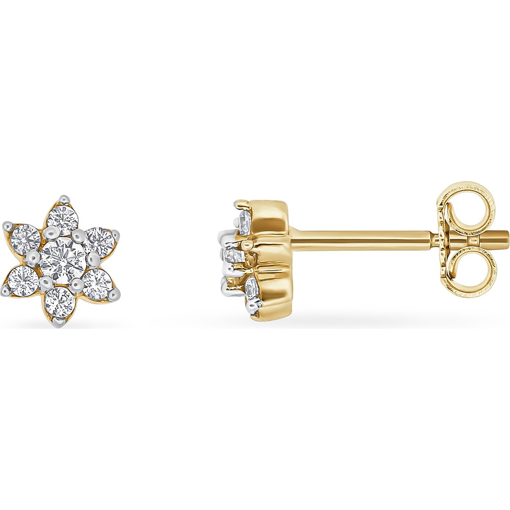 FAVS Boucles d'oreilles à fermoir à poussette 375 Or jaune Boucles d'oreilles