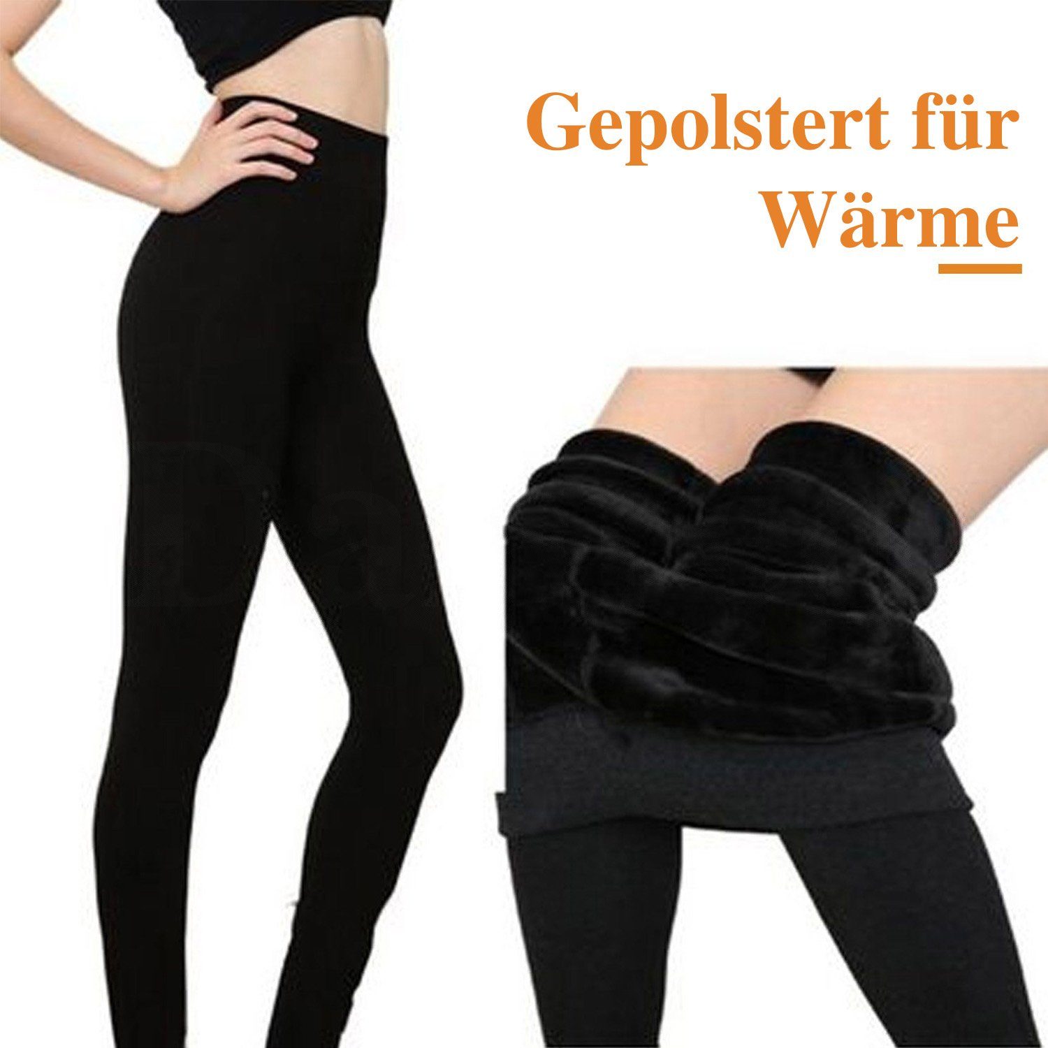 Daisred Thermoleggings Leggings Gefütterte Damen Winter Outdoor mit Fleece