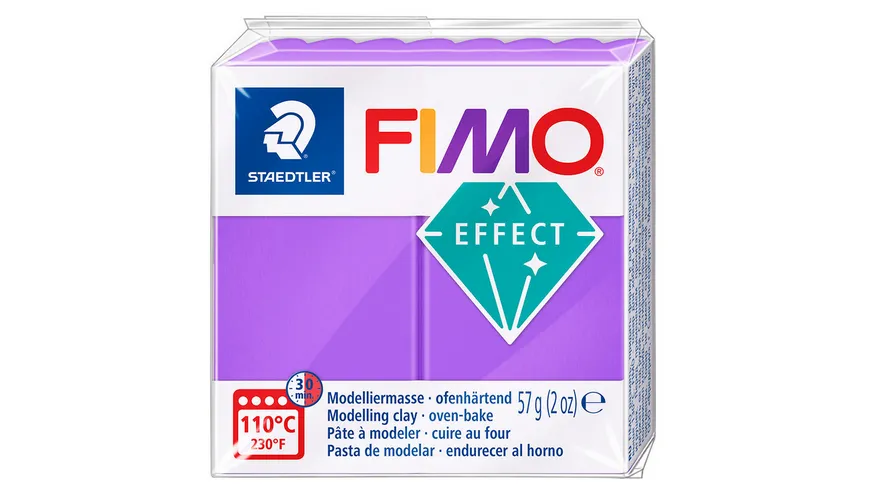 STAEDTLER Modelliermasse FIMO® effect transparent Lila 57 g