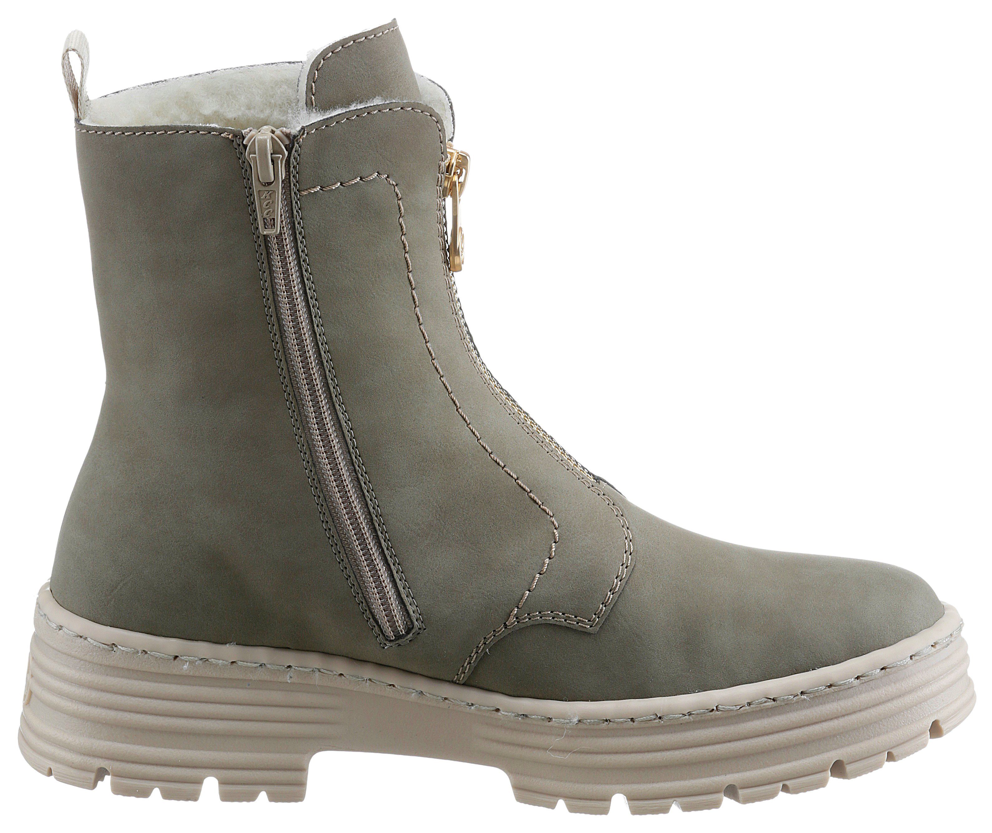 Rieker Winterstiefelette mit kontrastfarbener Ziersteppung