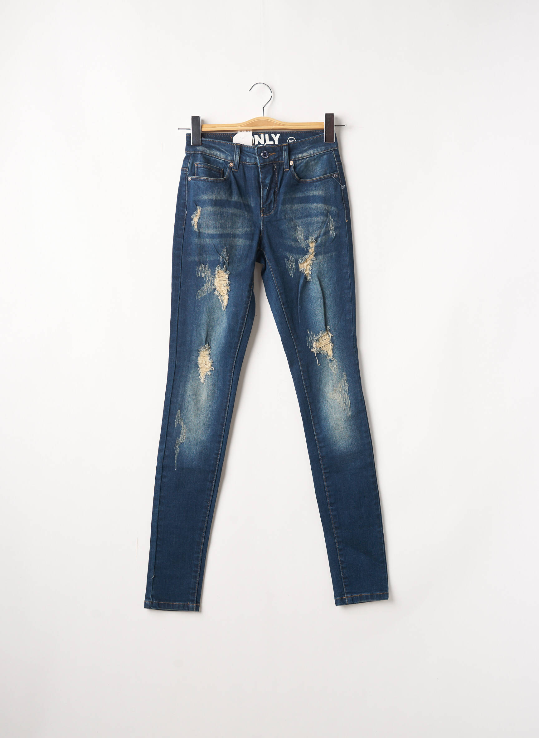 Only Jeans Coupe Slim Femme couleur bleu